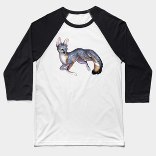 Cozy Gray Fox Baseball T-Shirt